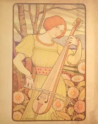 Giovane Donna con un Liuto